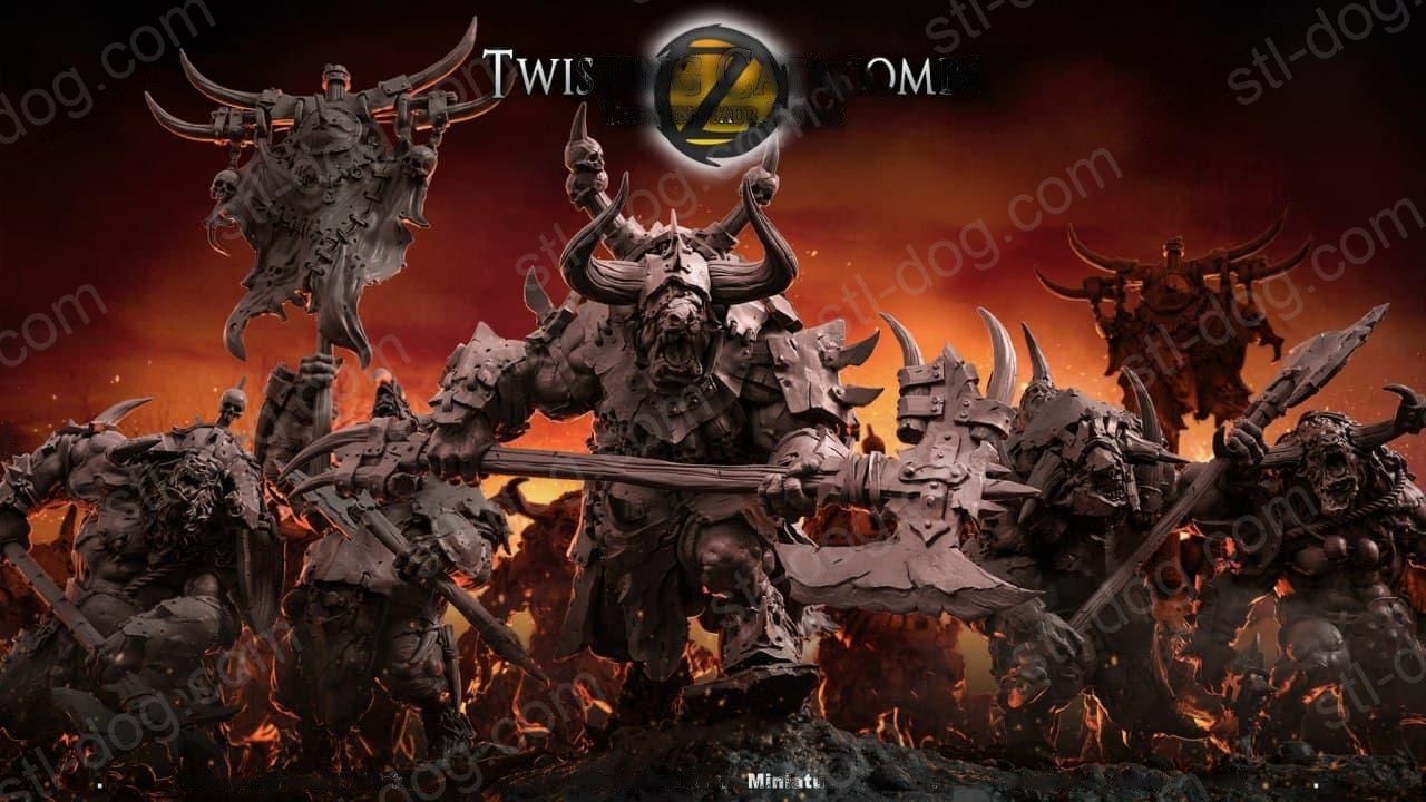 扭曲堡垒的米诺陶斯(Minotaurs From Twisted Catacombs) 3D打印图纸